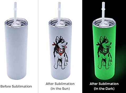 20oz Straight GLOW in the Dark Sublimation Tumbler