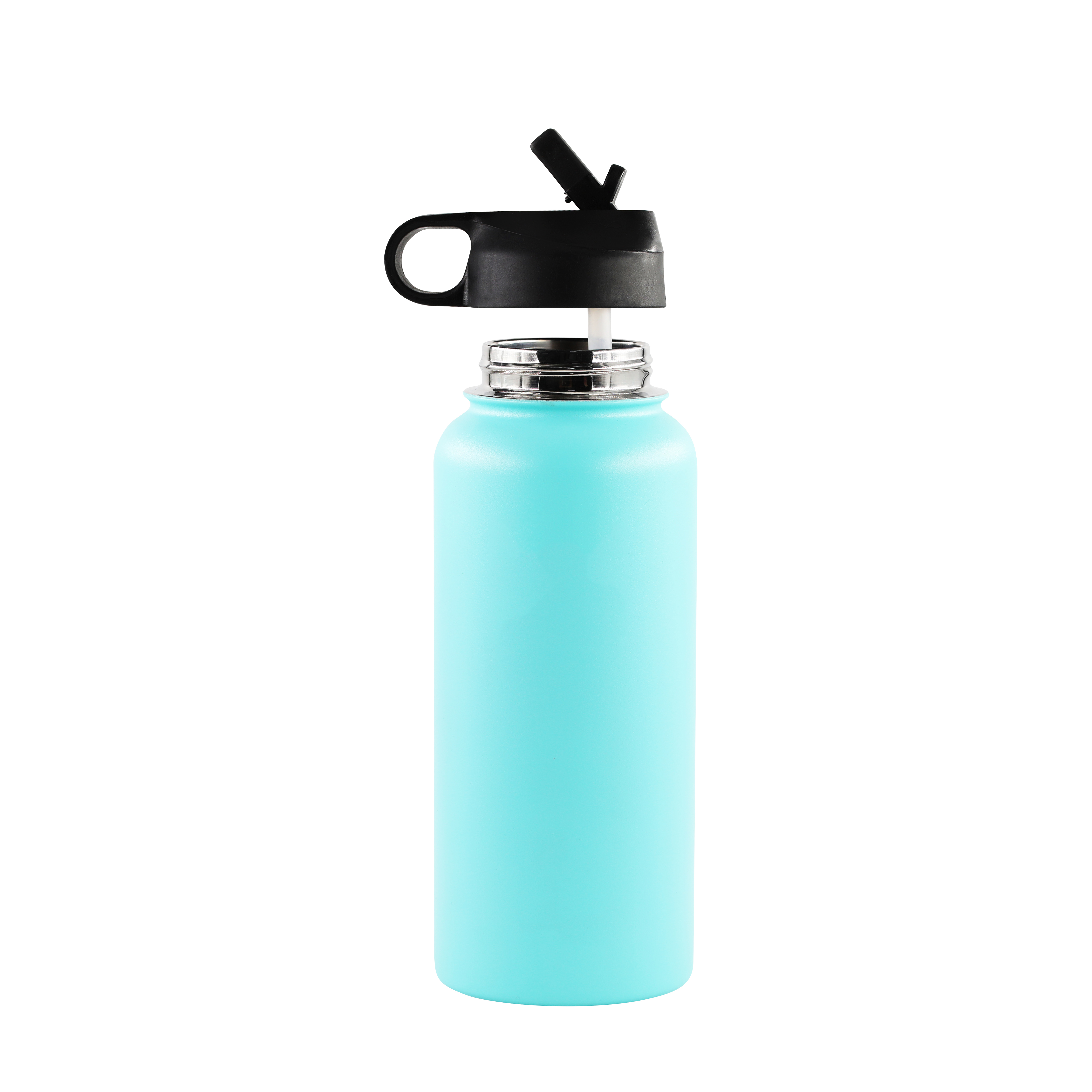 18oz Wide Mouth with BPA Free Straw Lid Double Wall Vacuum Insulated Stainless Steel Sports Water Bottle