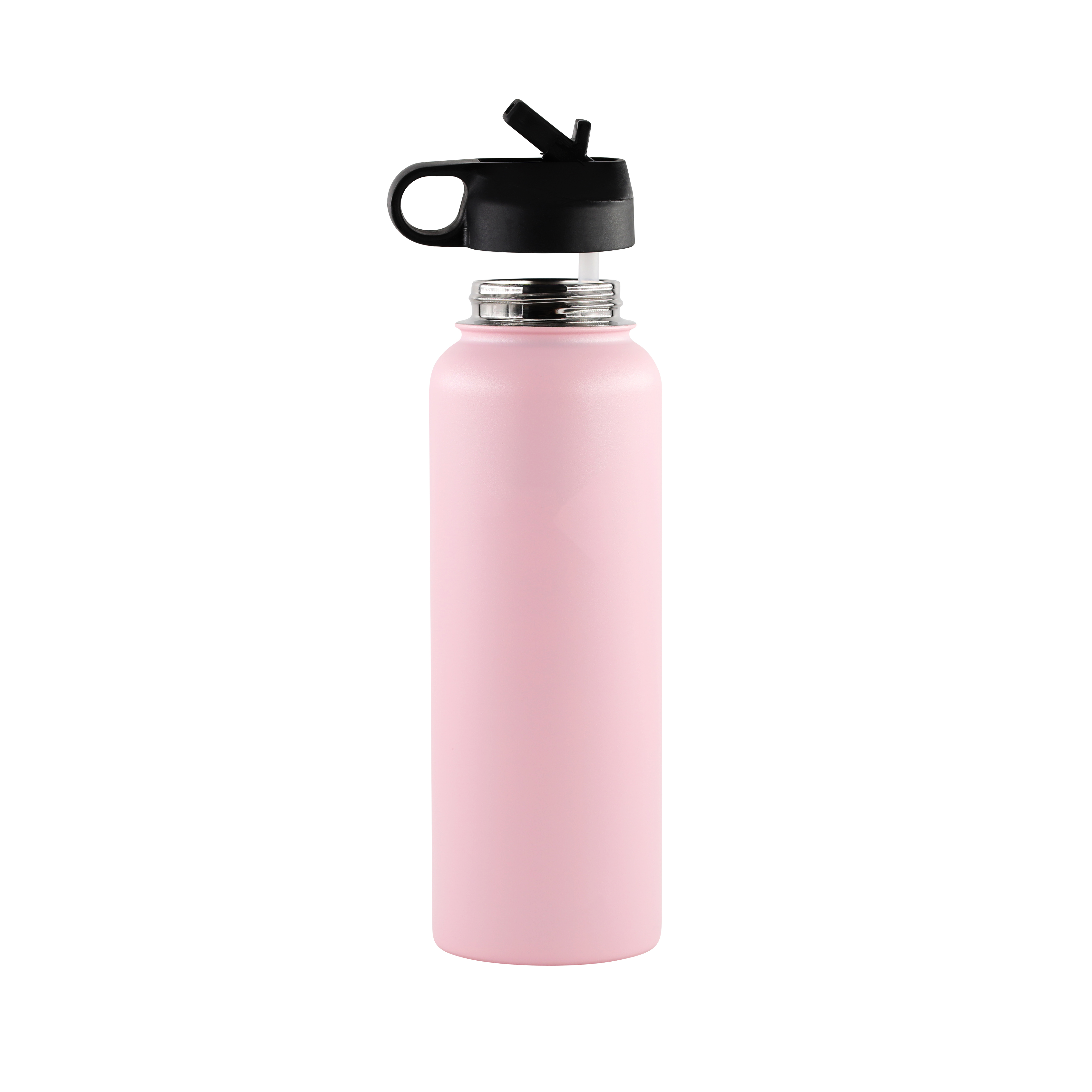 18oz Wide Mouth with BPA Free Straw Lid Double Wall Vacuum Insulated Stainless Steel Sports Water Bottle