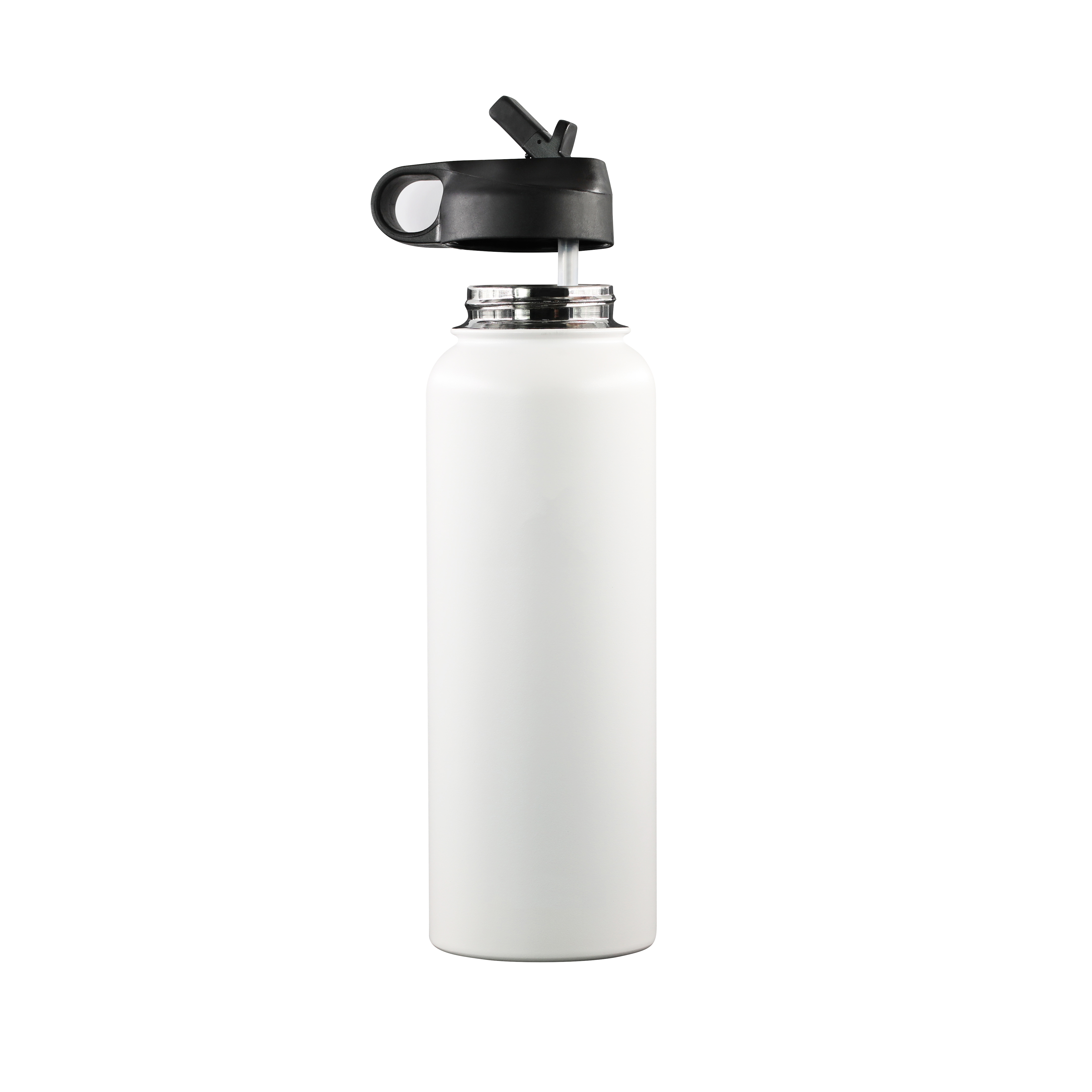 18oz Wide Mouth with BPA Free Straw Lid Double Wall Vacuum Insulated Stainless Steel Sports Water Bottle