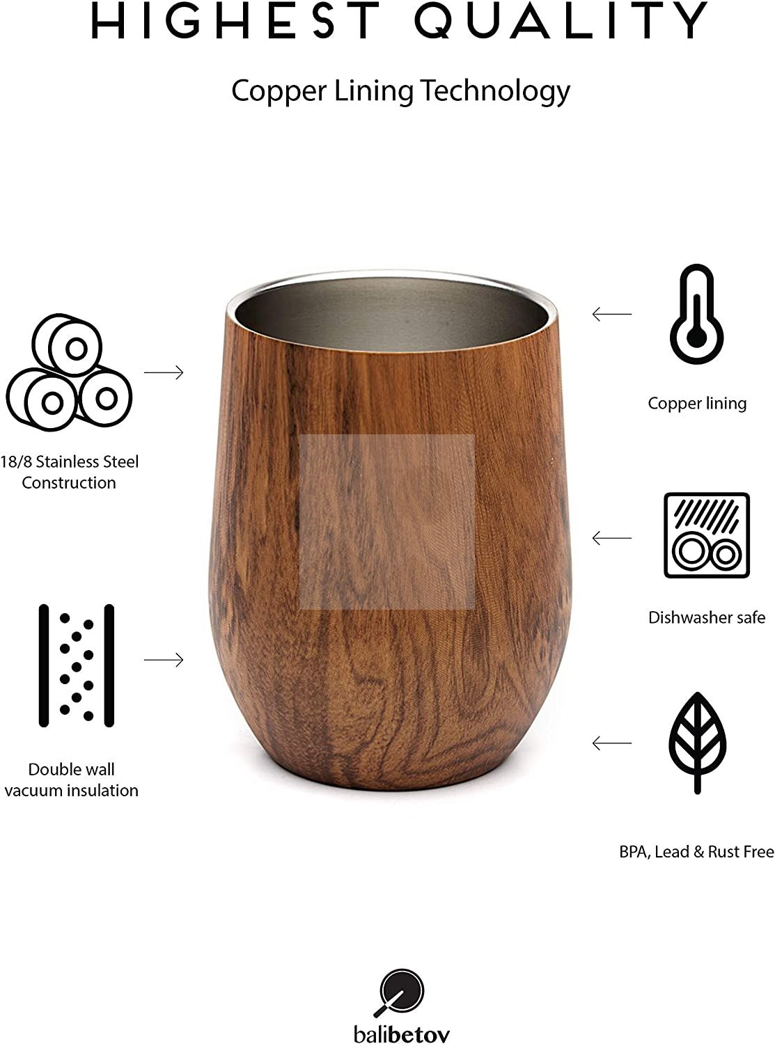 Modern Mate Cup And Bombilla Set (Yerba Mate Cup) -Yerba Mate Set includes Double Walled 18/8 Stainless Steel Mate Tea Cup