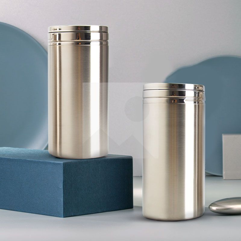 Yerba Mate Container (Yerbero) with Spout - Long Lasting 304 Stainless Steel Containers with Pouring Lids for Easy Filling Mate Cup