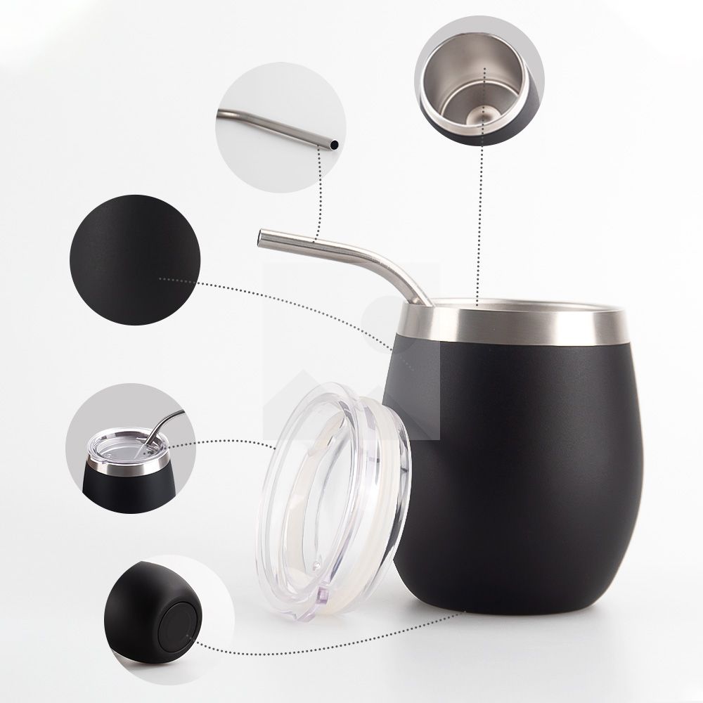 Modern Mate Cup And Bombilla Set (Yerba Mate Cup)