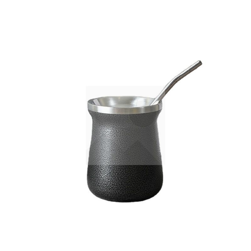 New Yerba Mate Gourd - Double Walled 18/8 Stainless Steel Mate Cup