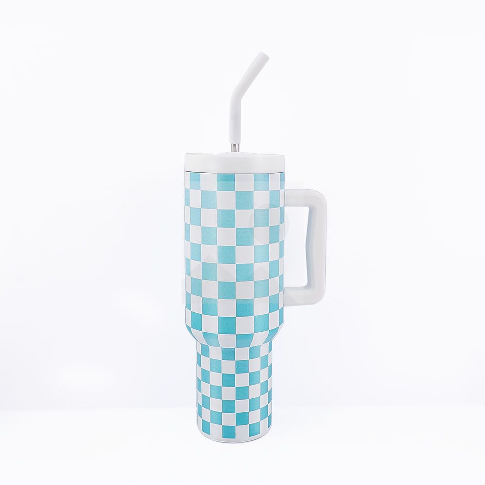 3D printed high quality 40oz tumbler 304 double stainless steel customizable with straw and plastic lid