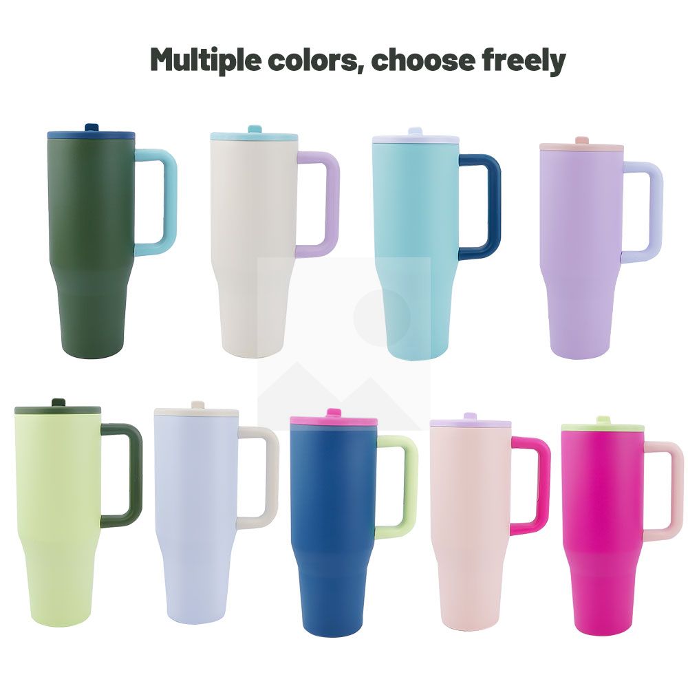 Hot 40 oz foldable sfraw tumbler, special ornate shape double wall stainless steel cup with custom color logo