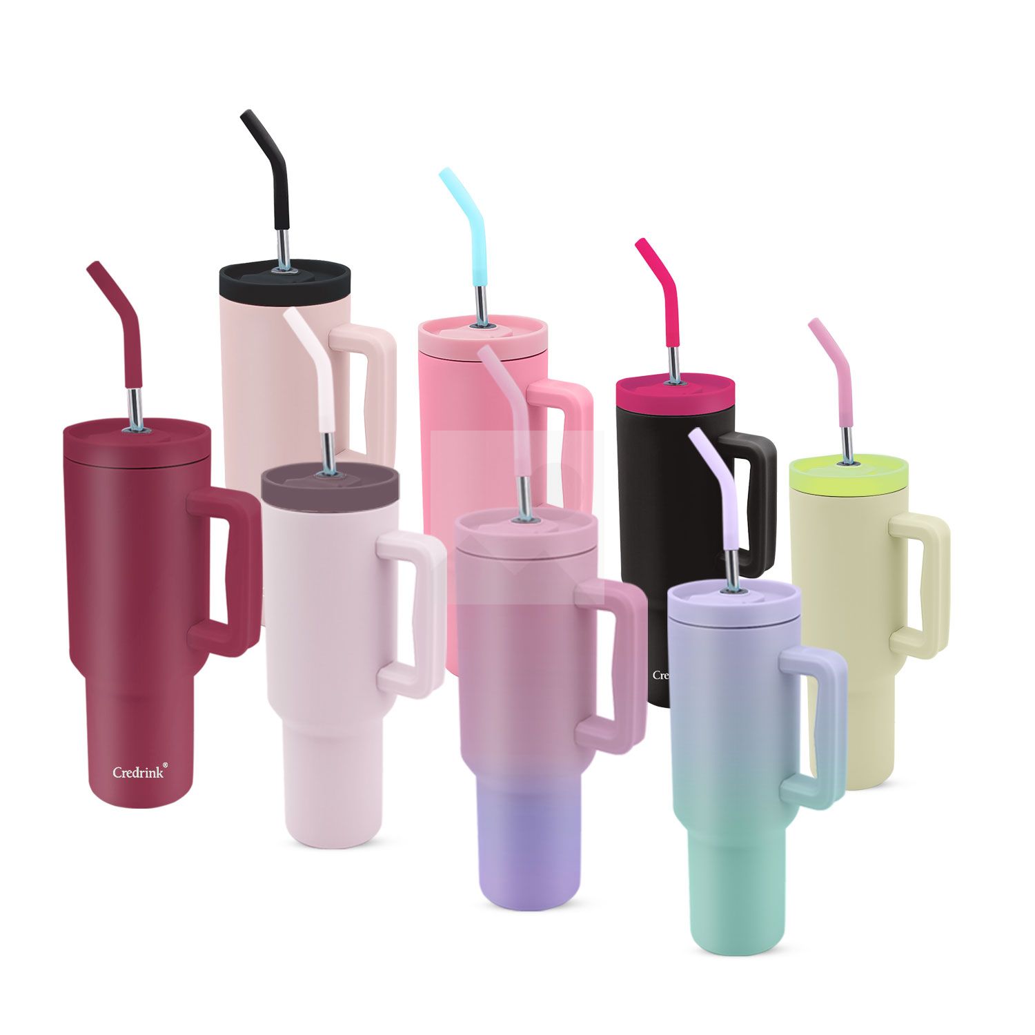 Newly designed Travel stainless steel 40oz Tumbler with handle and Straw304 stainless steel tumbler with handle and lid