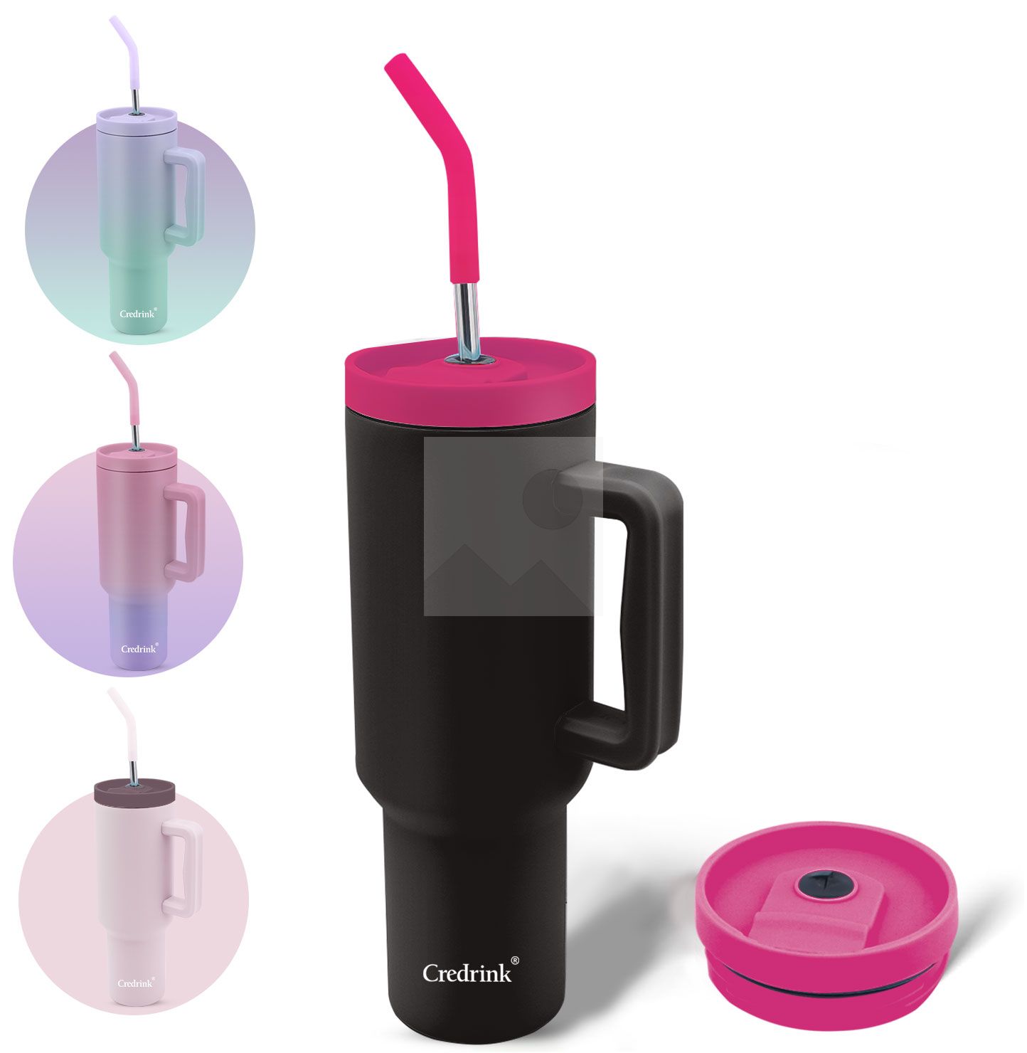 Newly designed Travel stainless steel 40oz Tumbler with handle and Straw304 stainless steel tumbler with handle and lid