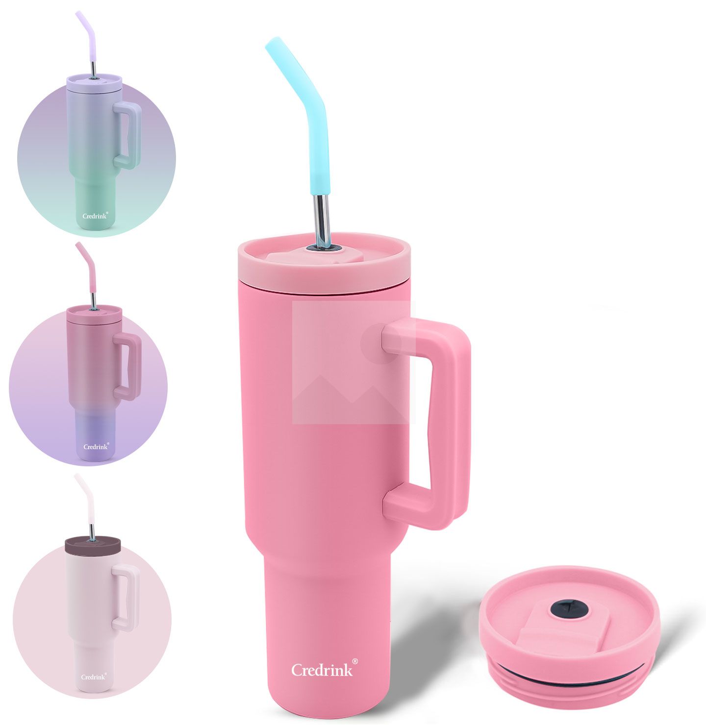 Newly designed Travel stainless steel 40oz Tumbler with handle and Straw304 stainless steel tumbler with handle and lid