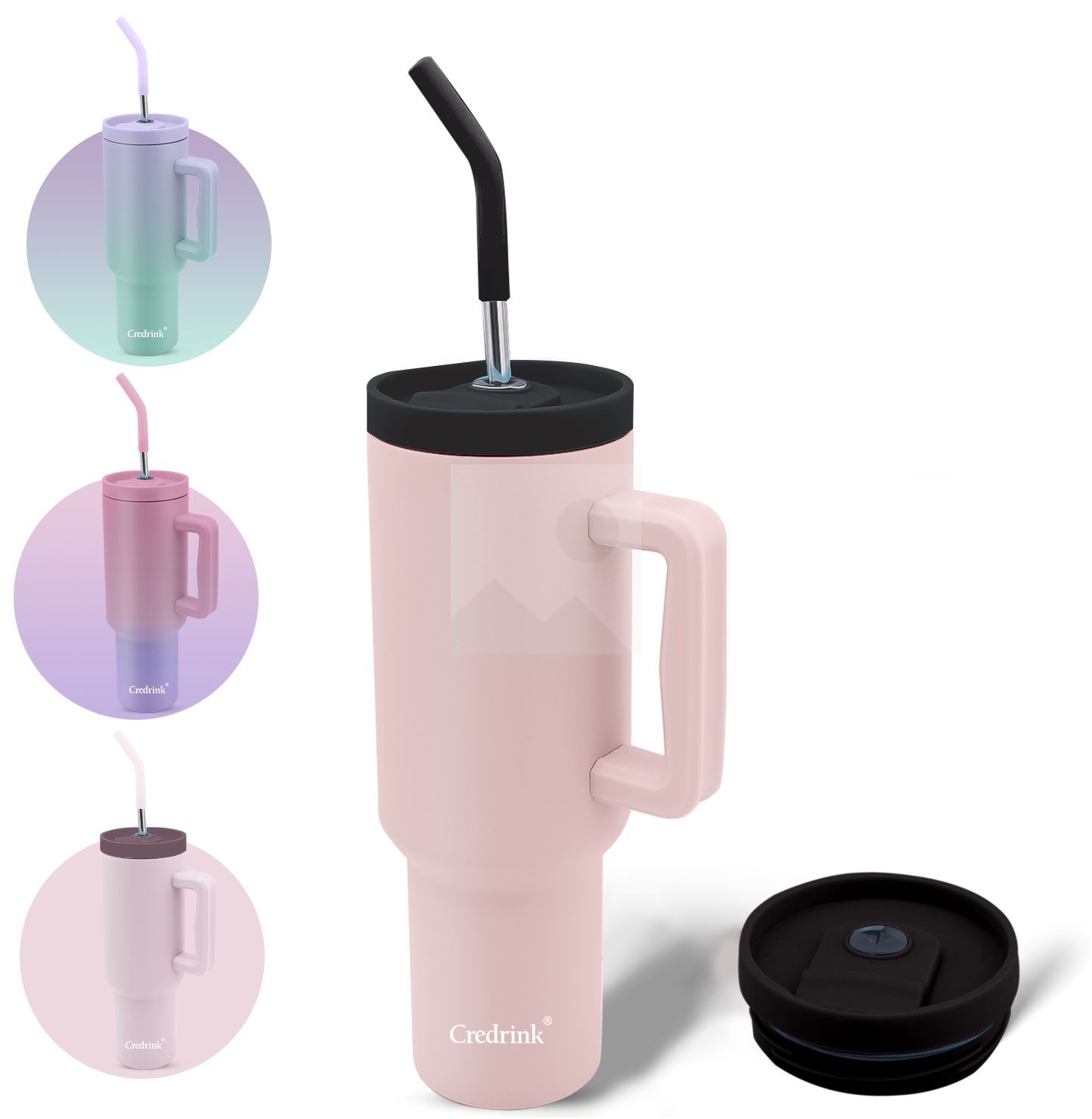Newly designed Travel stainless steel 40oz Tumbler with handle and Straw304 stainless steel tumbler with handle and lid