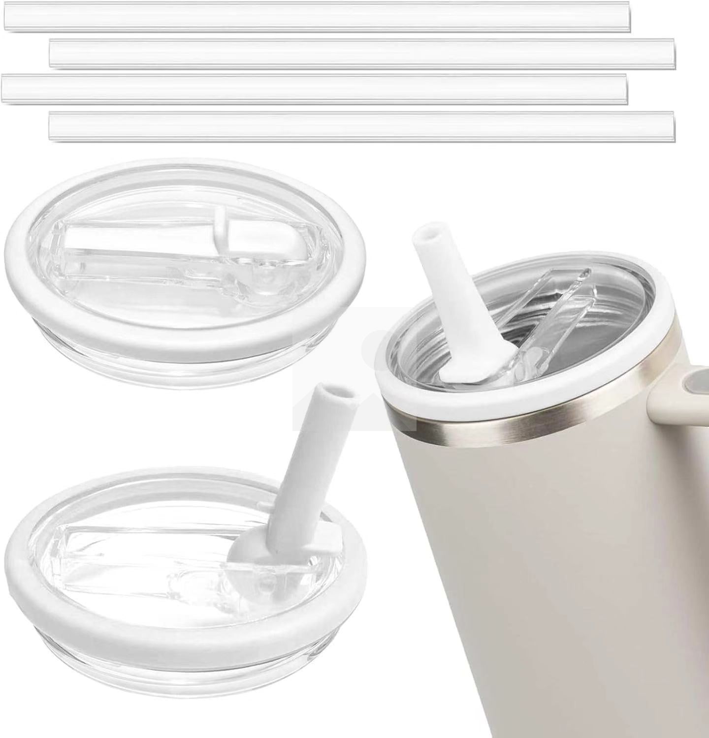 Hot milky 40 oz Tumbler replace folding straw cap and plastic straw US 100% leakproof color tumbler cap