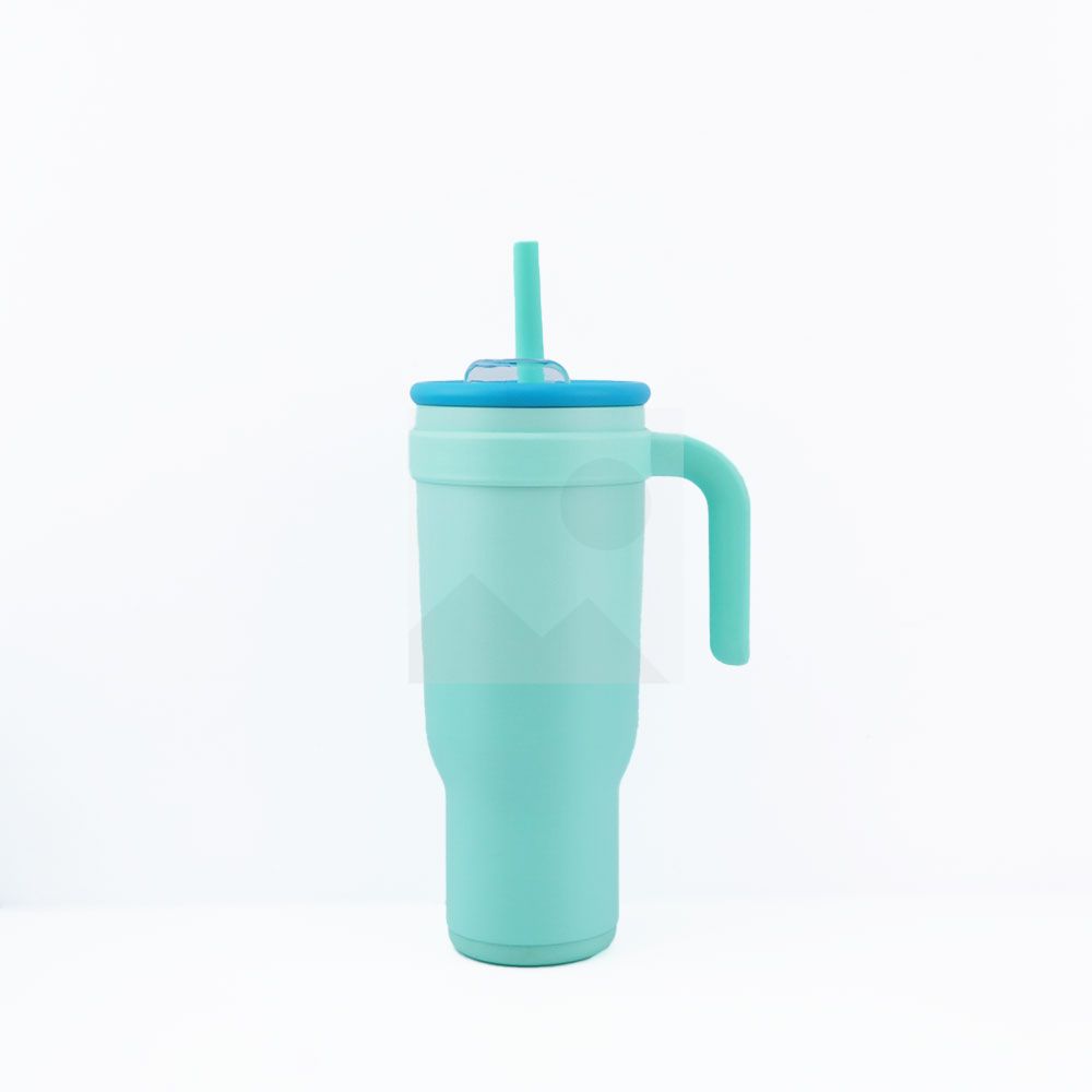 14oz 18oz 30oz 40oz New design for kids  cute mug Double stainless steel mug color mix with handle and straw fashion  travel cup