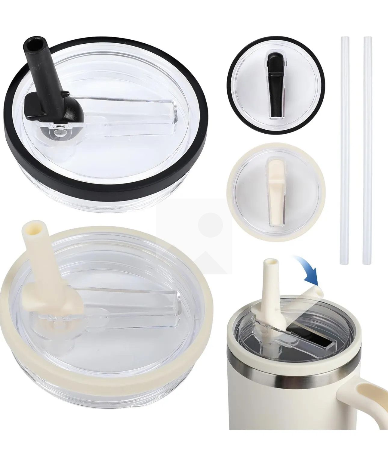 Stock Hot selling plastic colored lid 40 oz custom logo Modern Travel replacement foldable straw lid tumbler