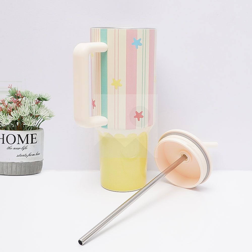 Color Tumbler 3D printing 40 oz stainless steel vacuum Tumbler with straw and lid Travel mug Coffee mug for cold and hot drinks