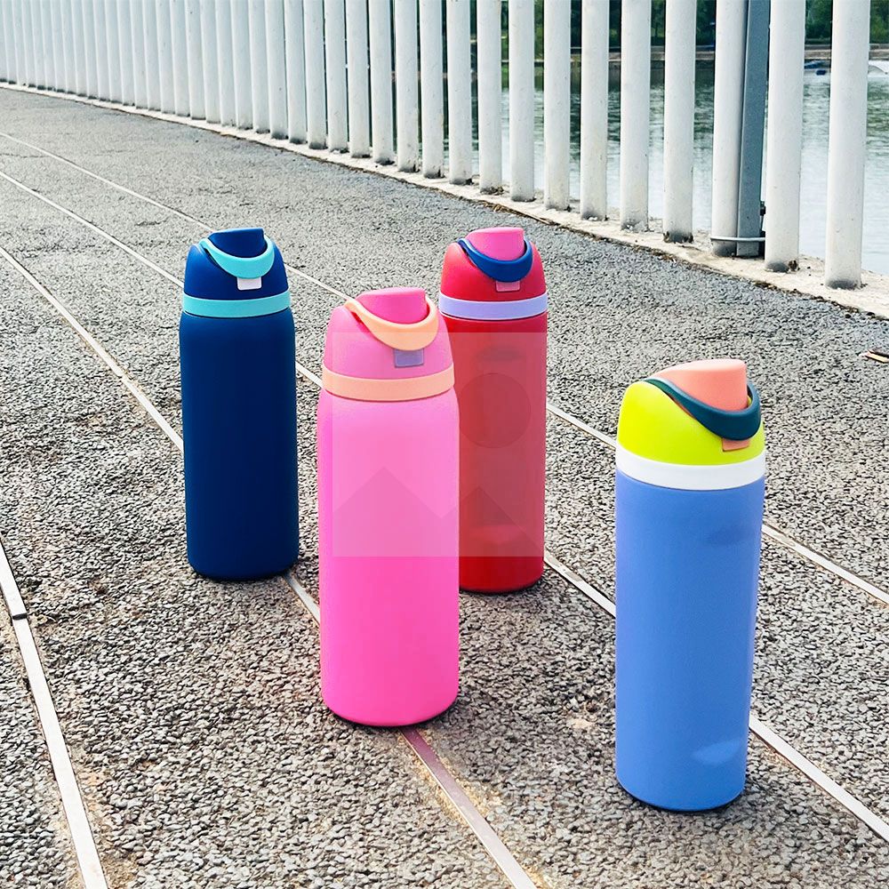 Factory wholesale 19oz 24oz 32 oz double stainless steel sports water bottles custom color and logo double mouth