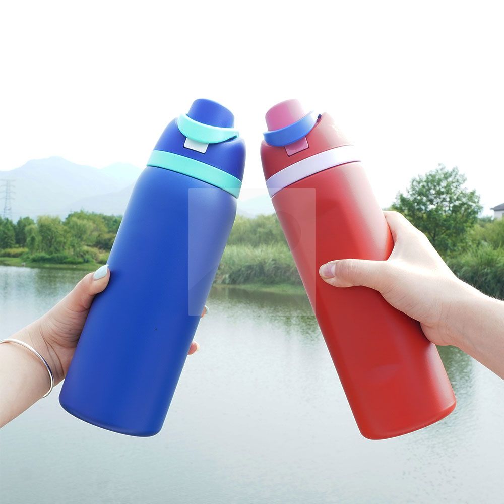 Factory wholesale 19oz 24oz 32 oz double stainless steel sports water bottles custom color and logo double mouth