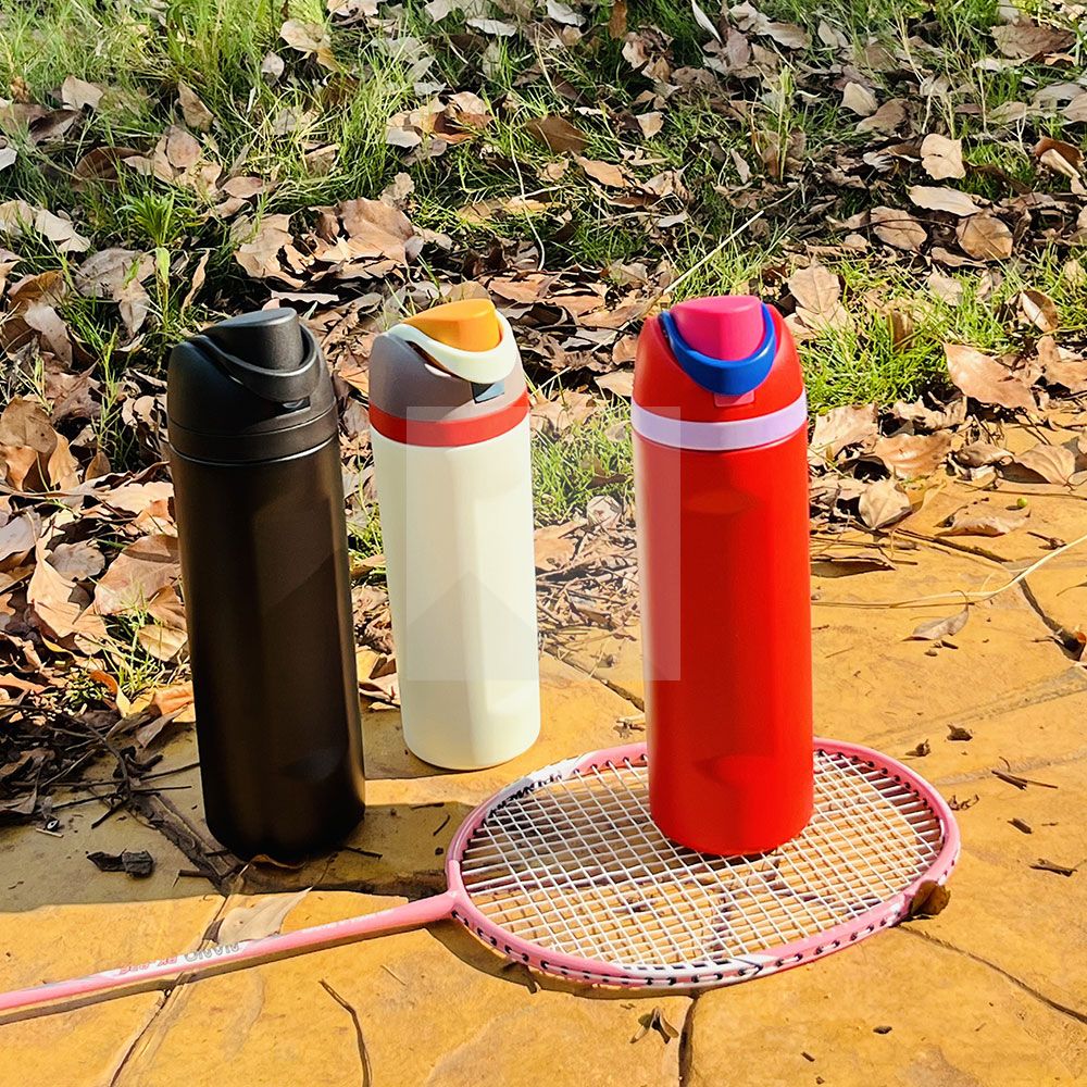 Factory wholesale 19oz 24oz 32 oz double stainless steel sports water bottles custom color and logo double mouth