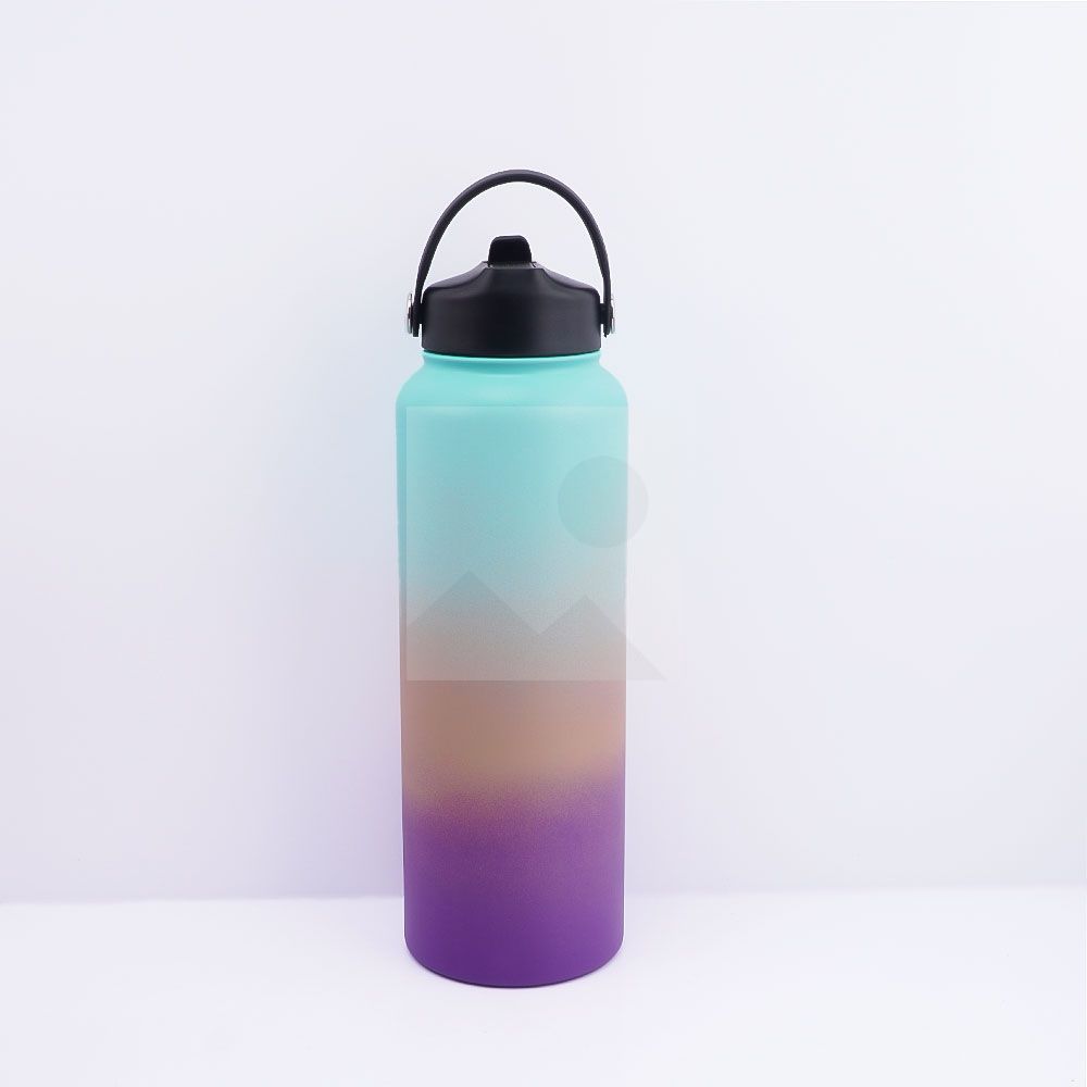 Modern fashion factory wholesale large capacity 40oz double stainless steel sports water bottle wide mouth pot custom color and logo