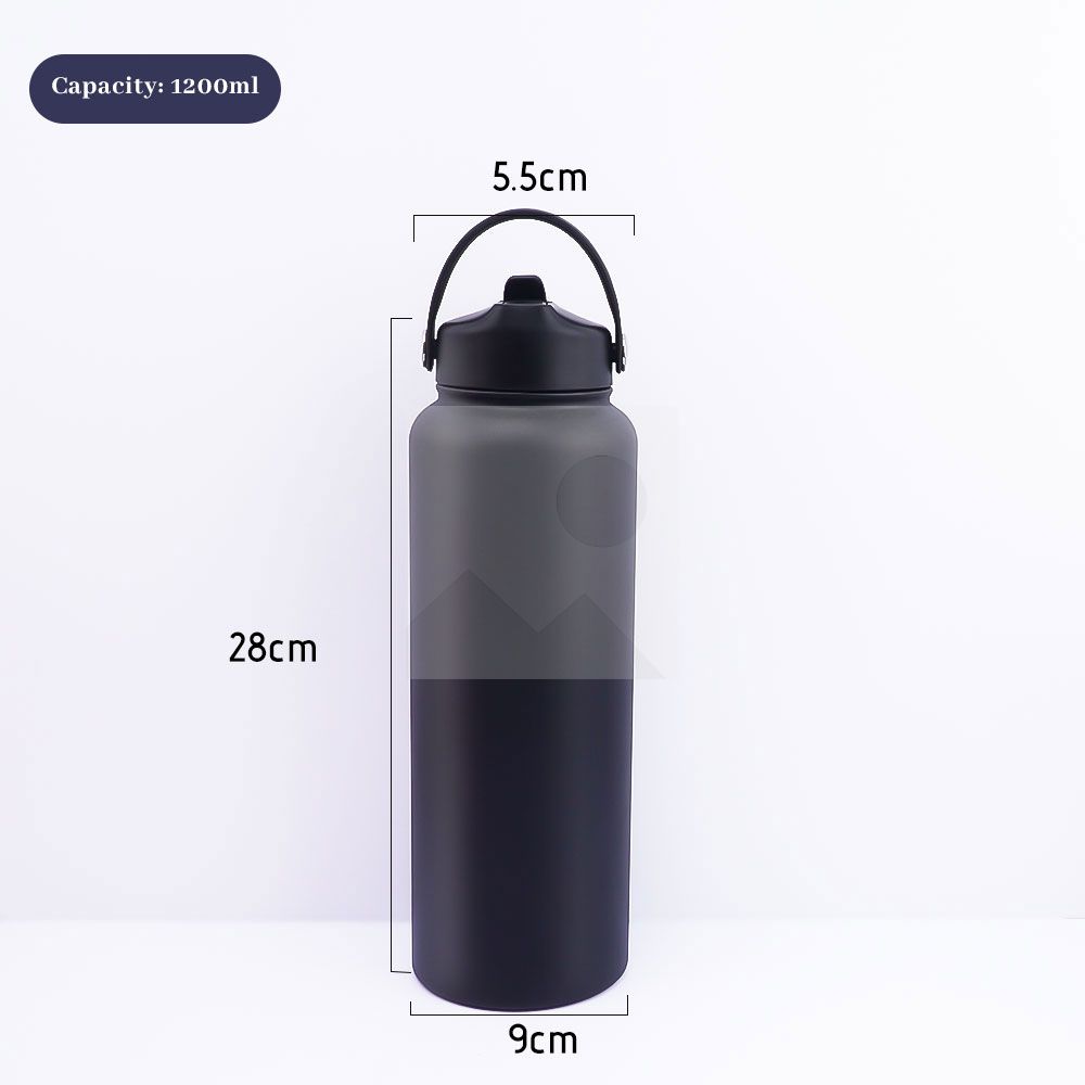Modern fashion factory wholesale large capacity 40oz double stainless steel sports water bottle wide mouth pot custom color and logo