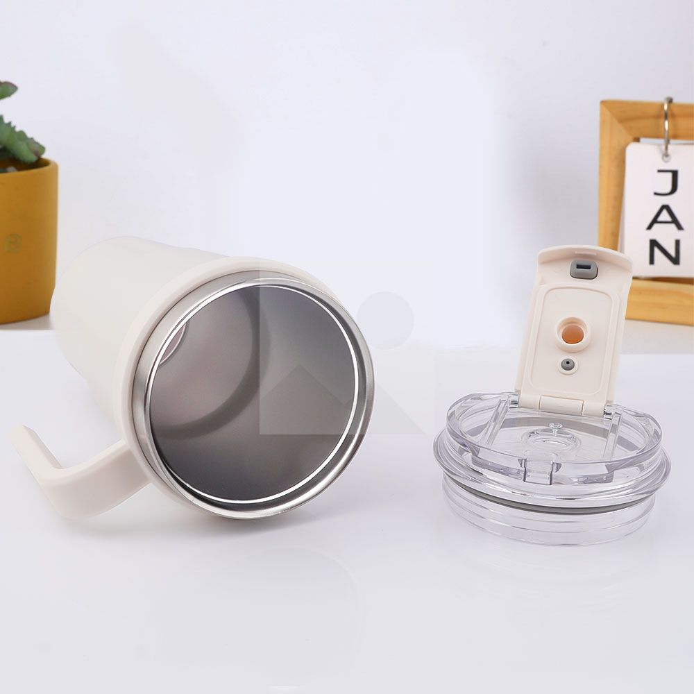 600 ml /20 oz reusable children's double stainless steel handle cup with straw and straw cap for children food grade 100% leak proof