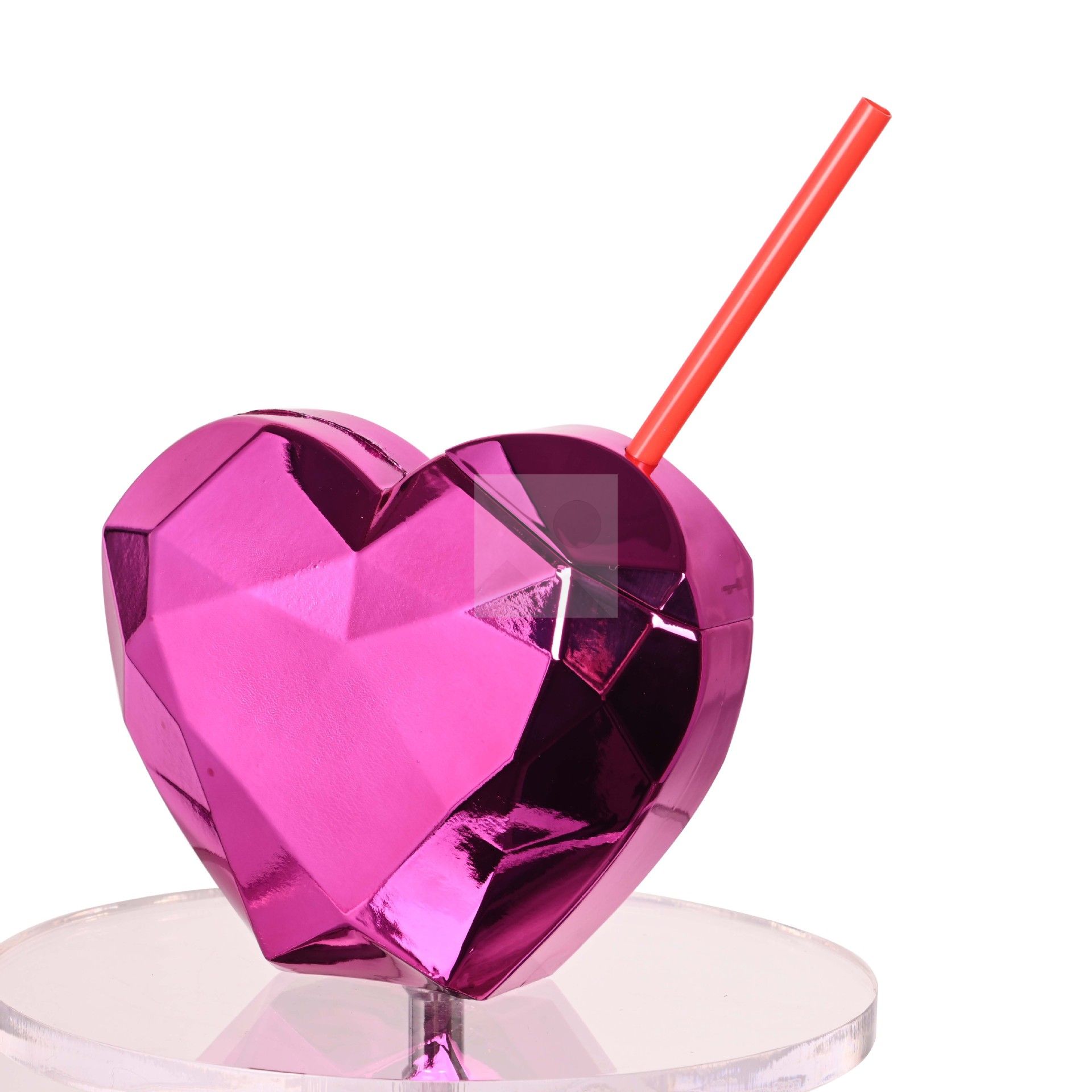 560 ml wedding cup Colorful food grade BPA free travel plastic love cup custom color and logo plastic straw disco party