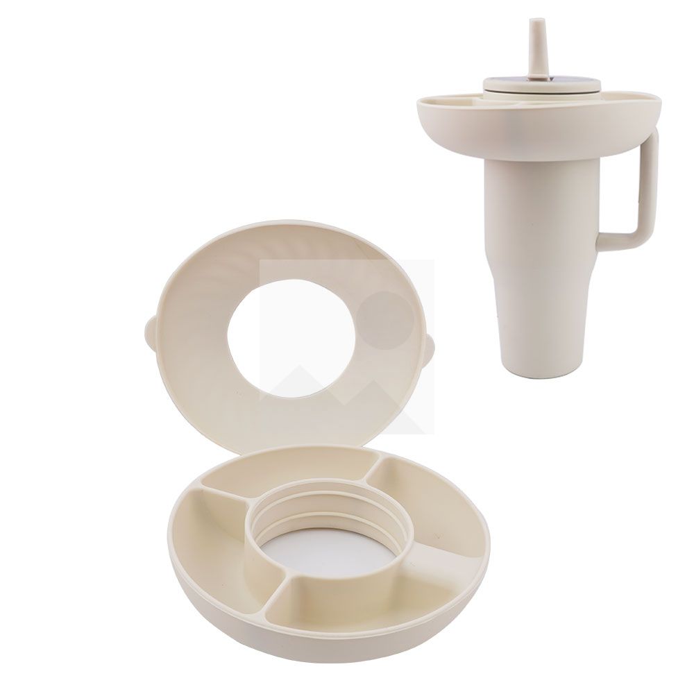 New Year's Party 40oz Tumbler snack tray Silicone snack bowl with handle accessories Christmas Party decorations Food grade