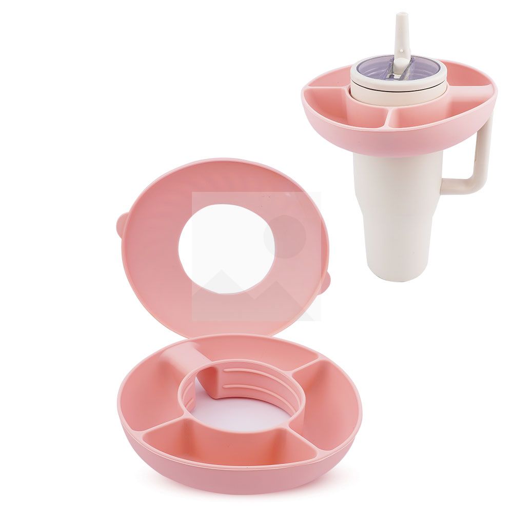 New Year's Party 40oz Tumbler snack tray Silicone snack bowl with handle accessories Christmas Party decorations Food grade