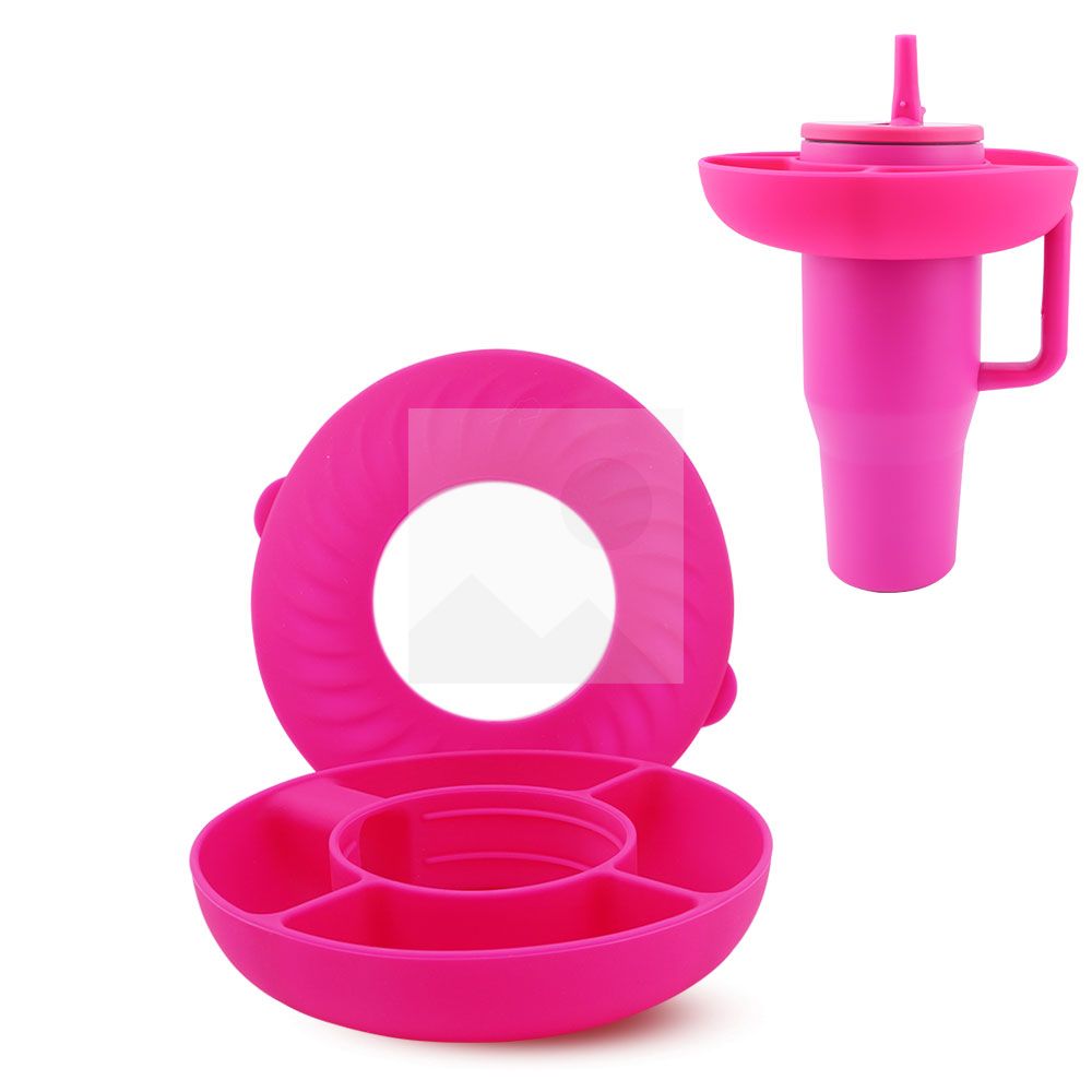 New Year's Party 40oz Tumbler snack tray Silicone snack bowl with handle accessories Christmas Party decorations Food grade