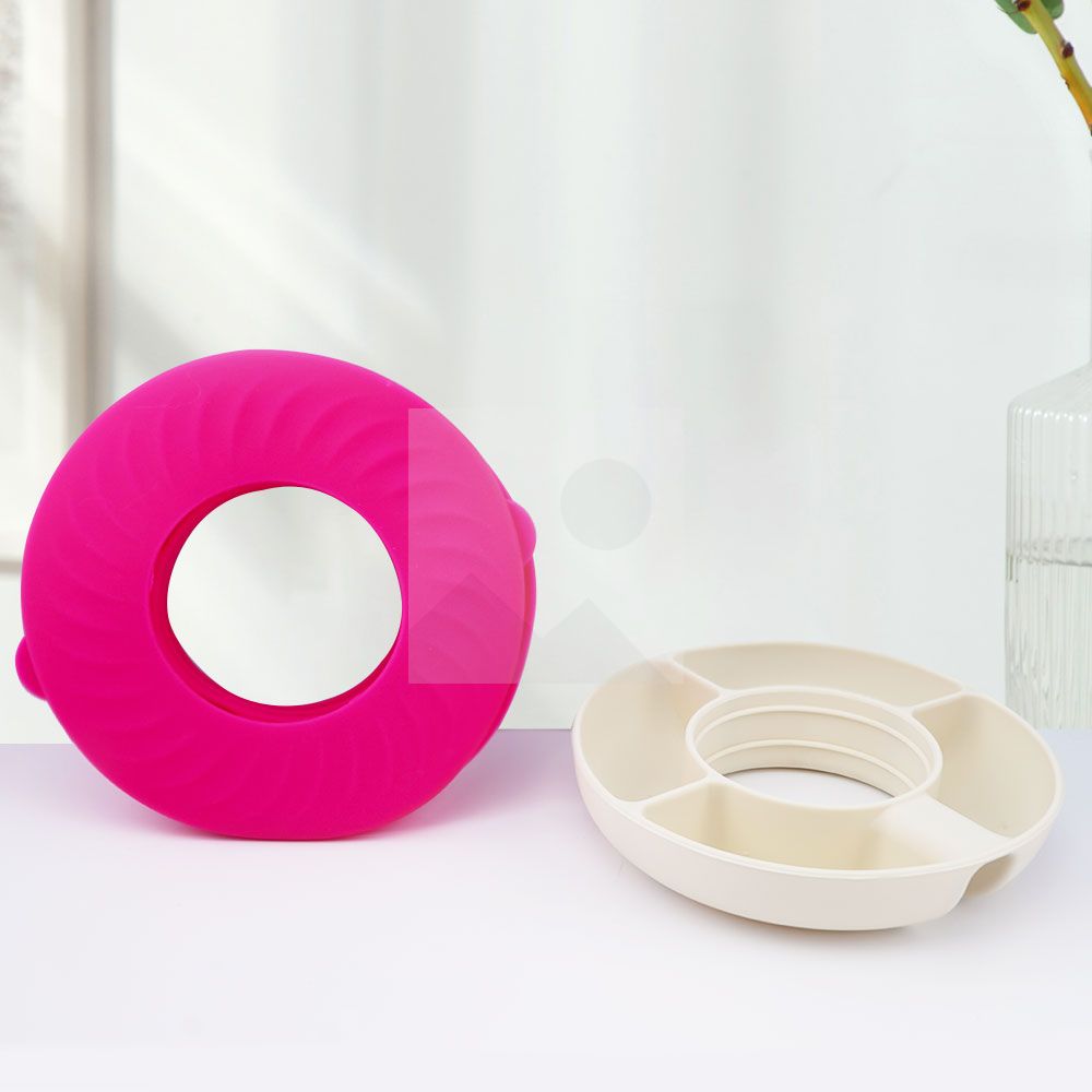 New Year's Party 40oz Tumbler snack tray Silicone snack bowl with handle accessories Christmas Party decorations Food grade
