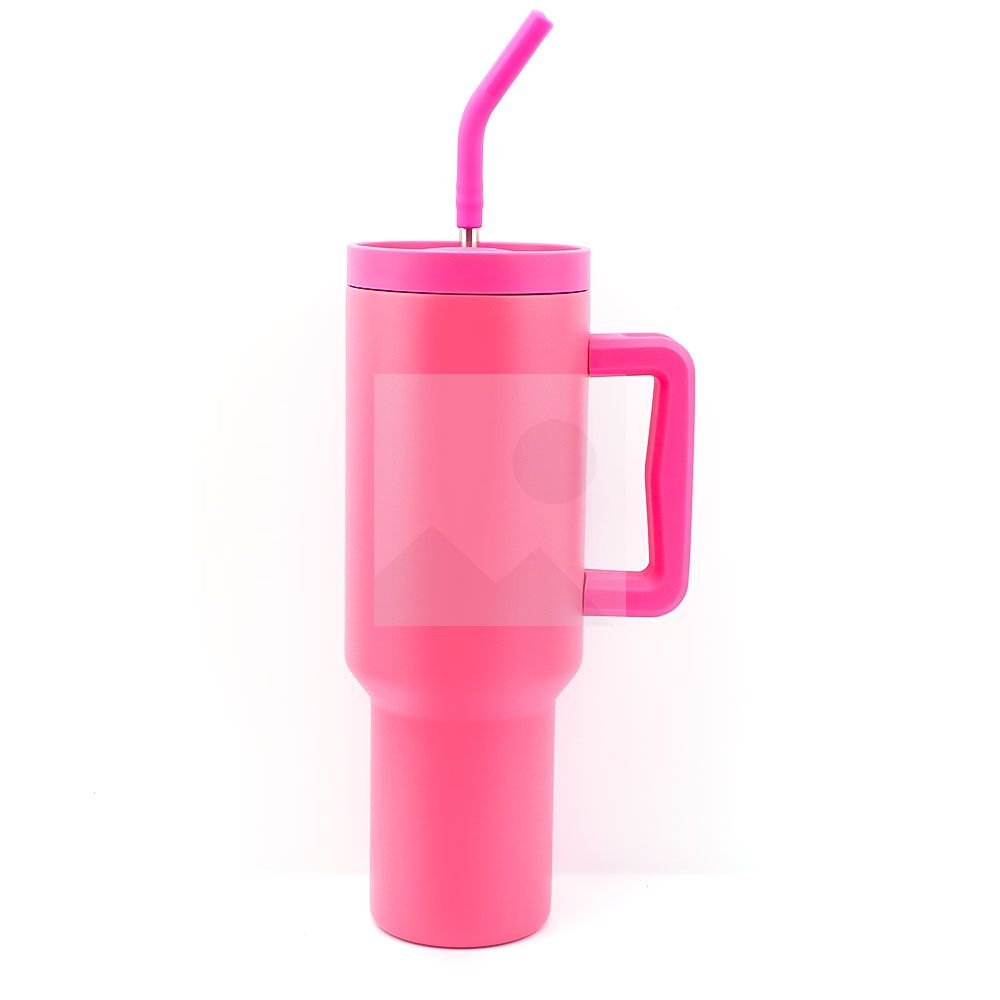 1200ml Tumbler with Handle and Straw Lid  Insulated Reusable Stainless Steel Water Bottle Travel Mug Iced Coffee Cup