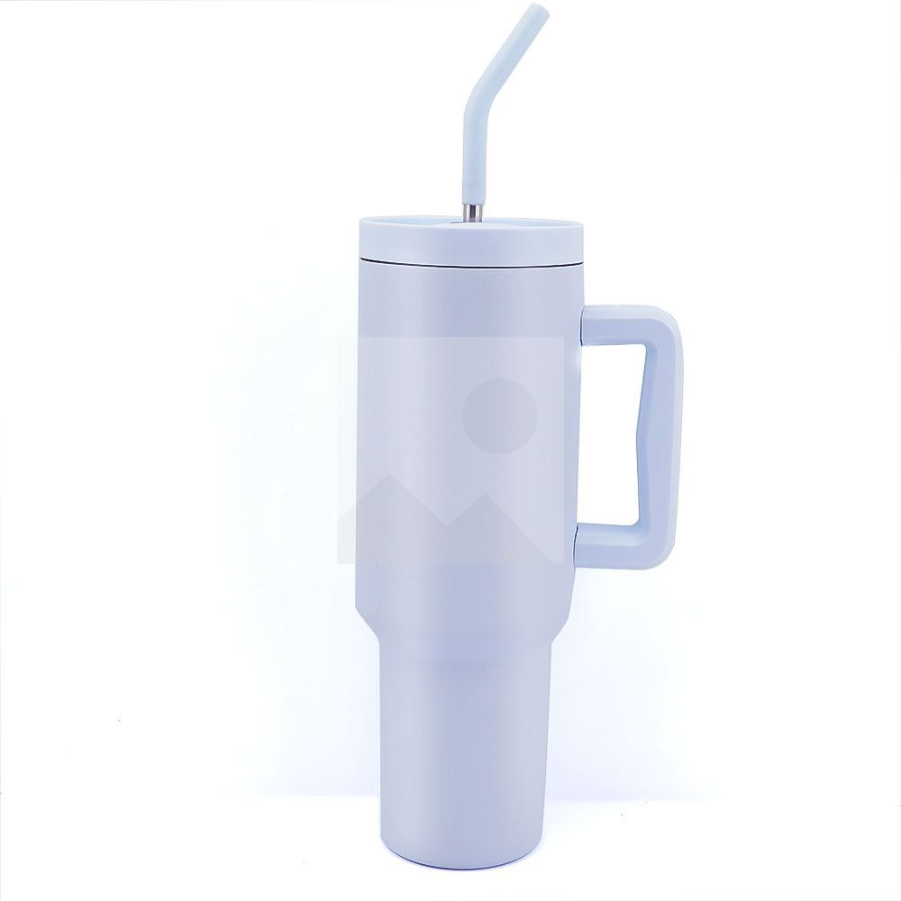 1200ml Tumbler with Handle and Straw Lid  Insulated Reusable Stainless Steel Water Bottle Travel Mug Iced Coffee Cup