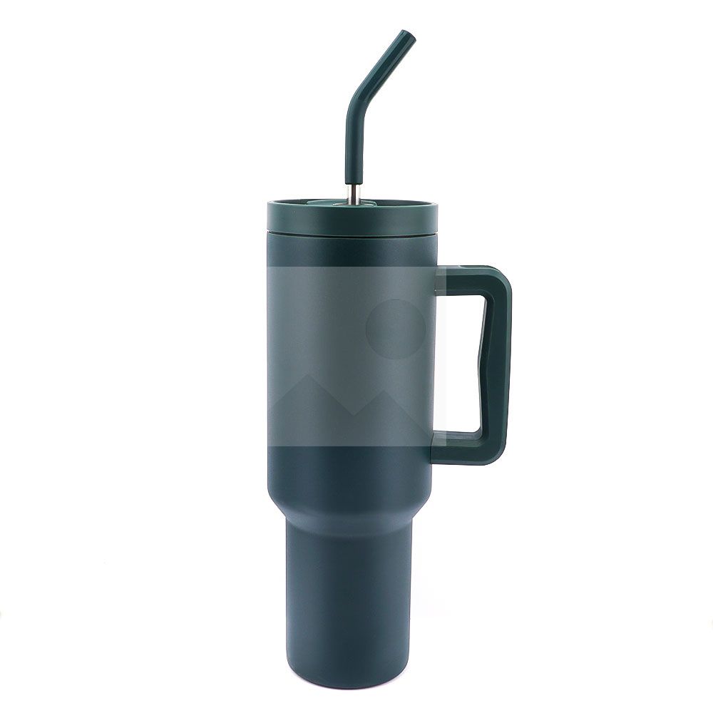 1200ml Tumbler with Handle and Straw Lid  Insulated Reusable Stainless Steel Water Bottle Travel Mug Iced Coffee Cup
