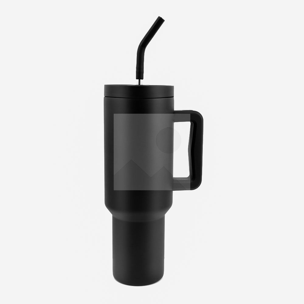 1200ml Tumbler with Handle and Straw Lid  Insulated Reusable Stainless Steel Water Bottle Travel Mug Iced Coffee Cup