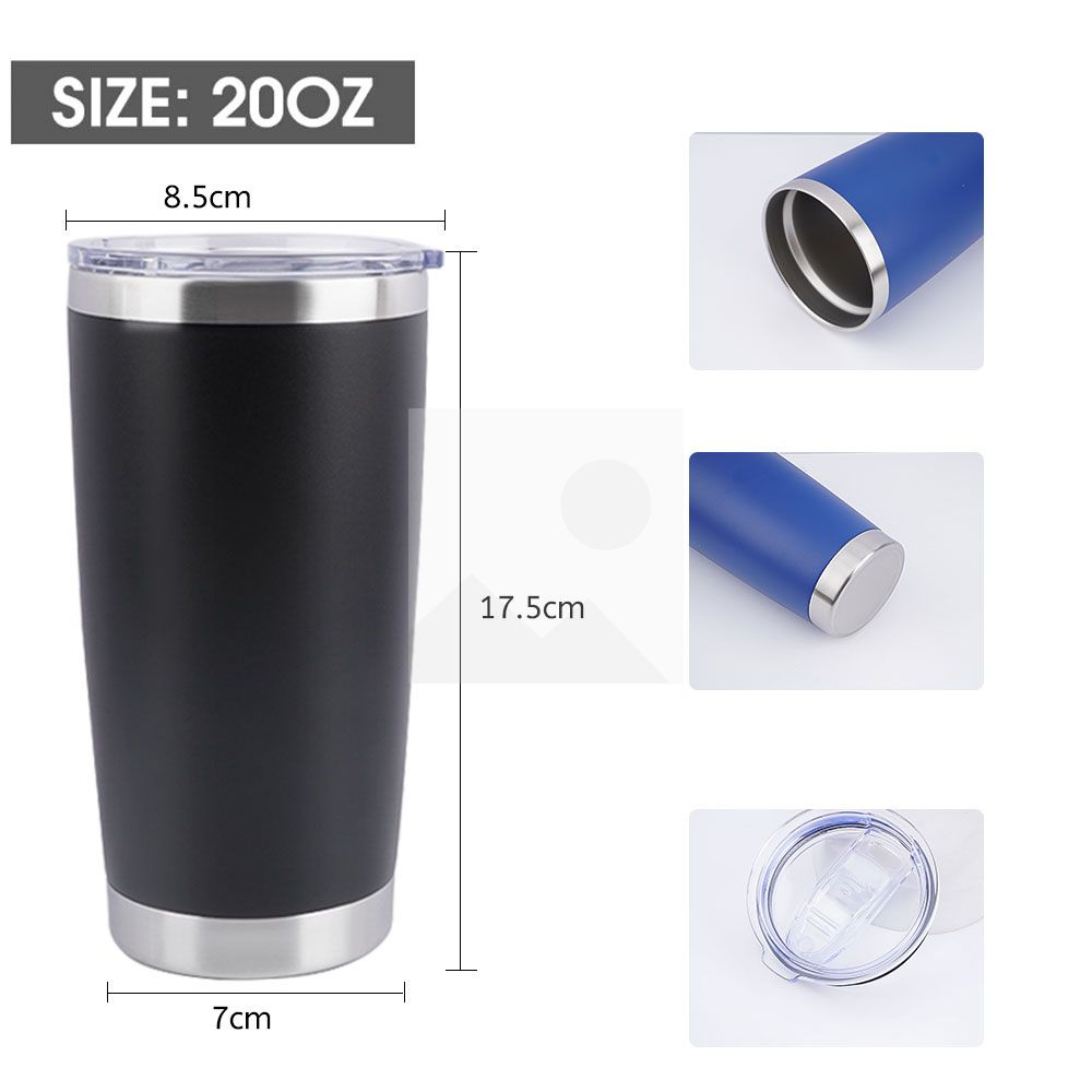 600 ml /20 oz Car Cup Double stainless steel vacuum insulated water bottle Travel Tumbler Sport Water Bottle with leak-proof cap