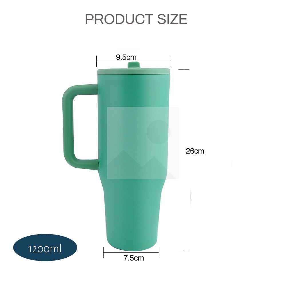 New design Custom logo 40 oz double wall Hot water cup Stainless steel insulated thermos cup with covered straw travel 40 oz tumbler