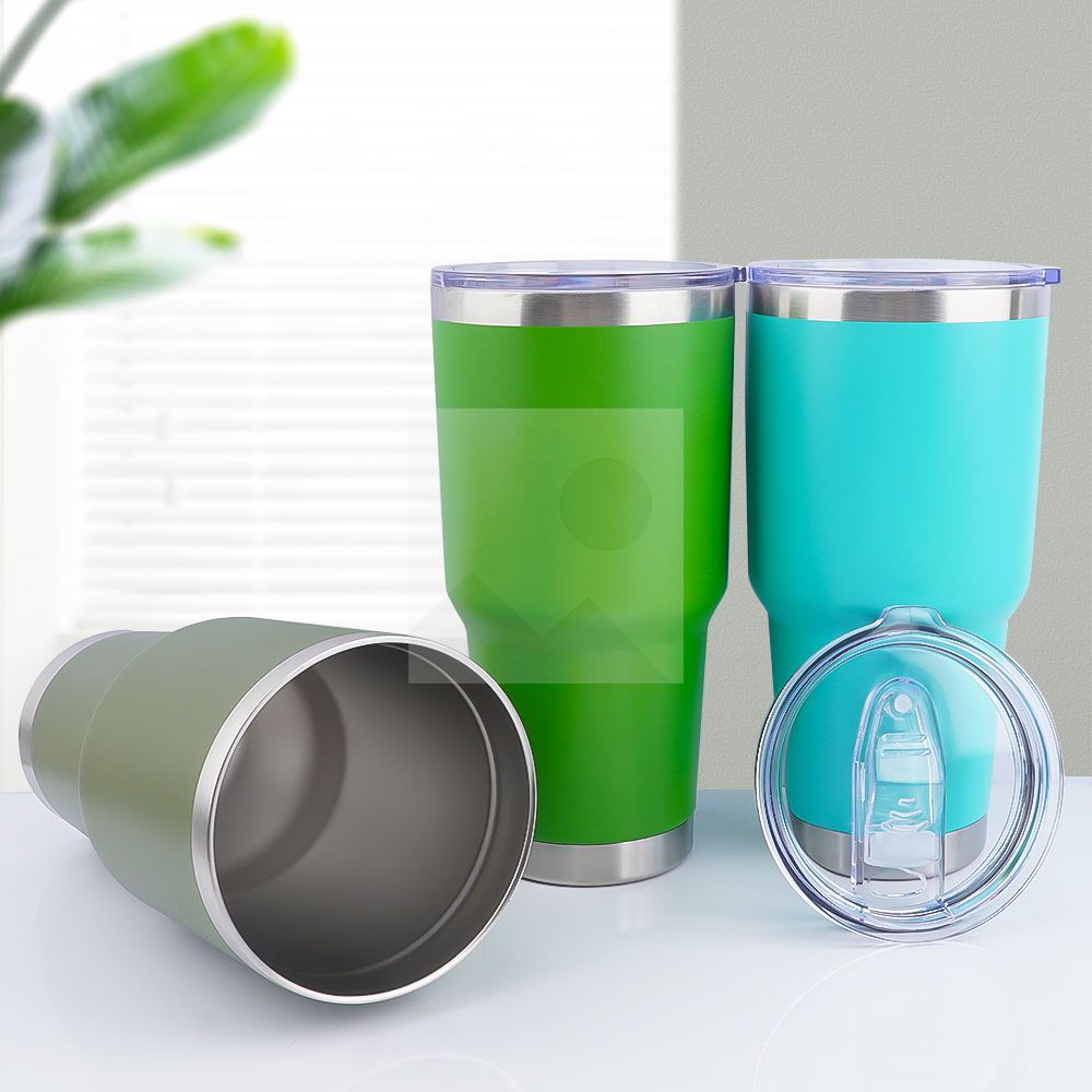 30 oz car tumbler Wholesale powder-coated travel coffee mug Ordinary Tumbler Stainless steel double-wall vacuum mug  with lid
