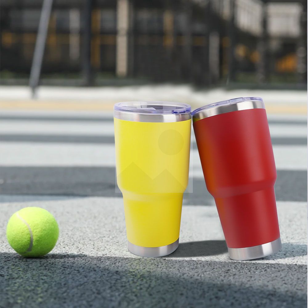 30 oz car tumbler Wholesale powder-coated travel coffee mug Ordinary Tumbler Stainless steel double-wall vacuum mug  with lid