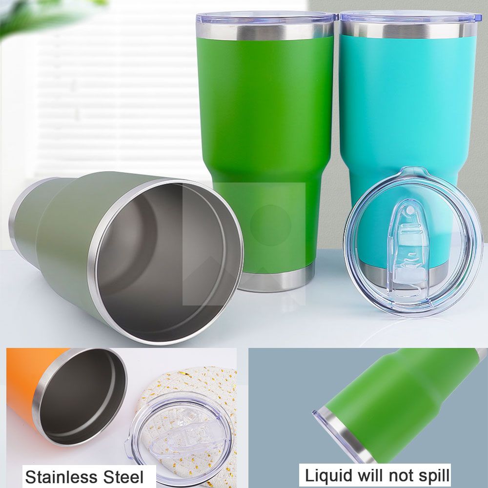 30 oz car tumbler Wholesale powder-coated travel coffee mug Ordinary Tumbler Stainless steel double-wall vacuum mug  with lid