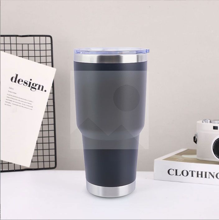 30 oz car tumbler Wholesale powder-coated travel coffee mug Ordinary Tumbler Stainless steel double-wall vacuum mug  with lid