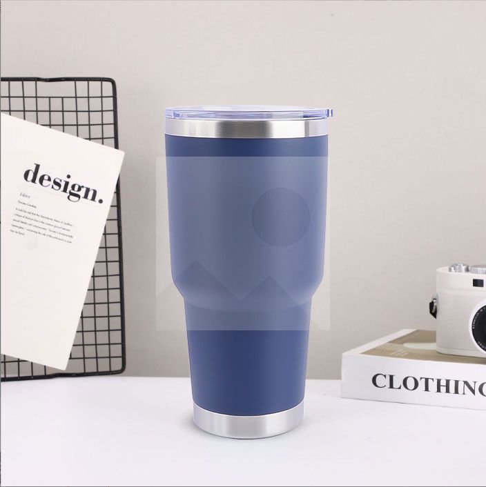 30 oz car tumbler Wholesale powder-coated travel coffee mug Ordinary Tumbler Stainless steel double-wall vacuum mug  with lid