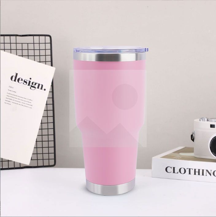 30 oz car tumbler Wholesale powder-coated travel coffee mug Ordinary Tumbler Stainless steel double-wall vacuum mug  with lid