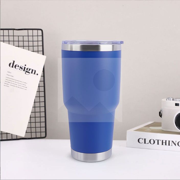 30 oz car tumbler Wholesale powder-coated travel coffee mug Ordinary Tumbler Stainless steel double-wall vacuum mug  with lid