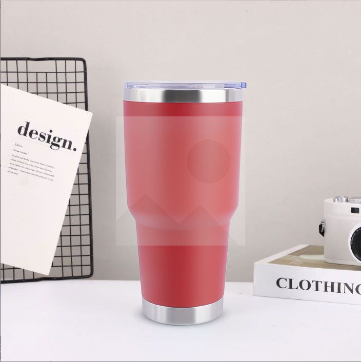 30 oz car tumbler Wholesale powder-coated travel coffee mug Ordinary Tumbler Stainless steel double-wall vacuum mug  with lid