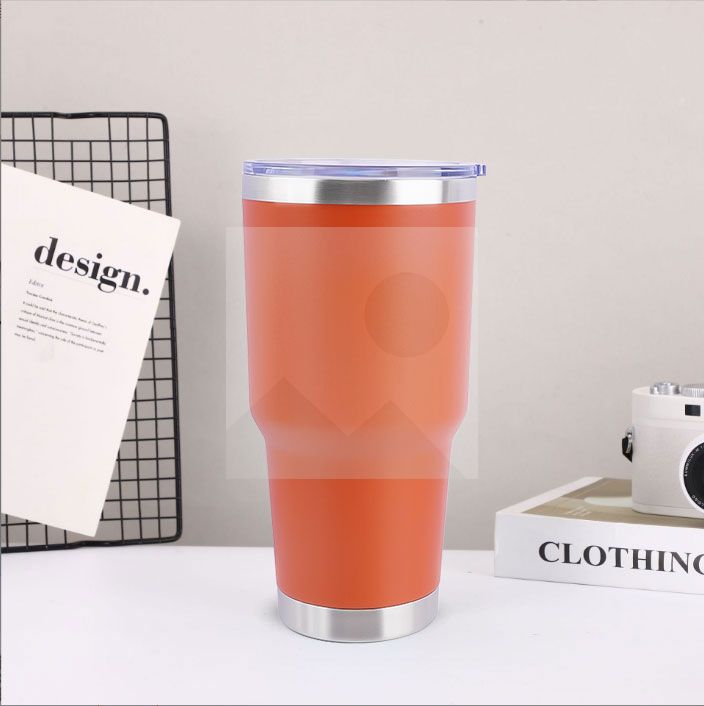 30 oz car tumbler Wholesale powder-coated travel coffee mug Ordinary Tumbler Stainless steel double-wall vacuum mug  with lid