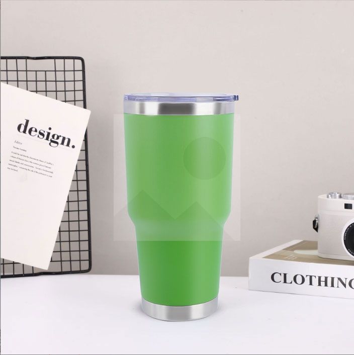 30 oz car tumbler Wholesale powder-coated travel coffee mug Ordinary Tumbler Stainless steel double-wall vacuum mug  with lid
