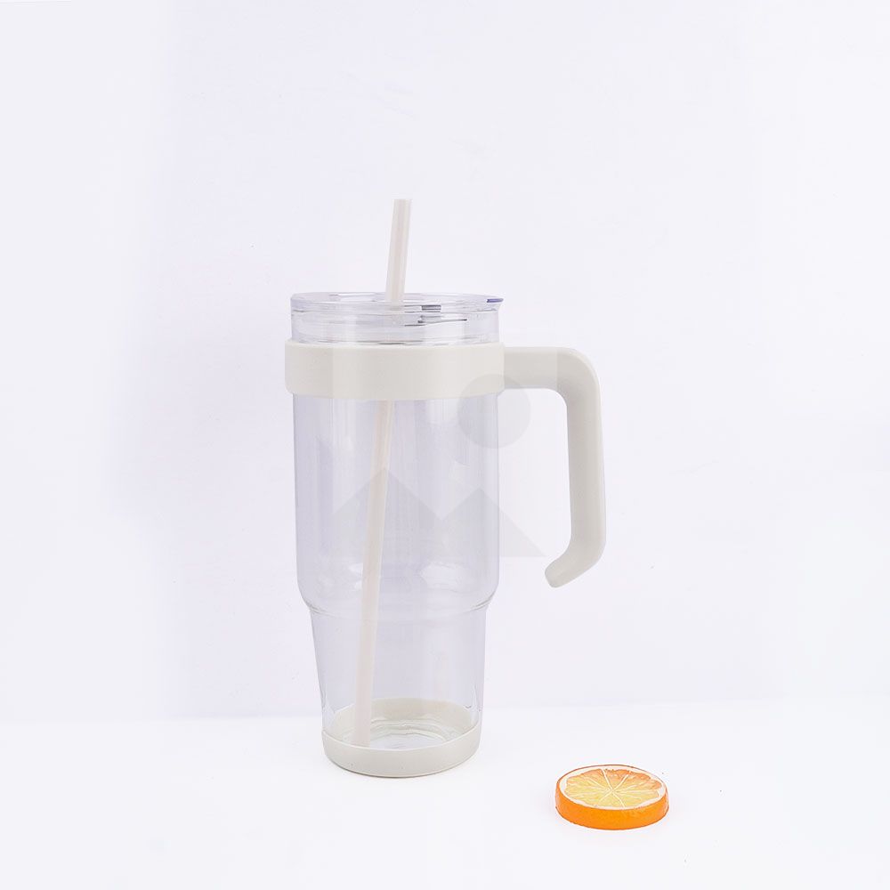 40 oz handle Glass Plastic handle PP material with lid enlarged and widened handle wear-resistant non-slip cup bottom