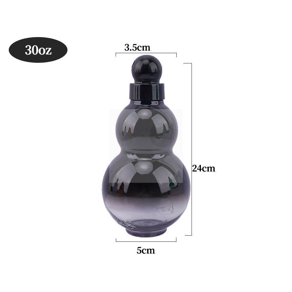 900ml gourd bottle Gourd shape water bottle color with portable rope reusable gourd tumbler ball cap leak-proof sports cup