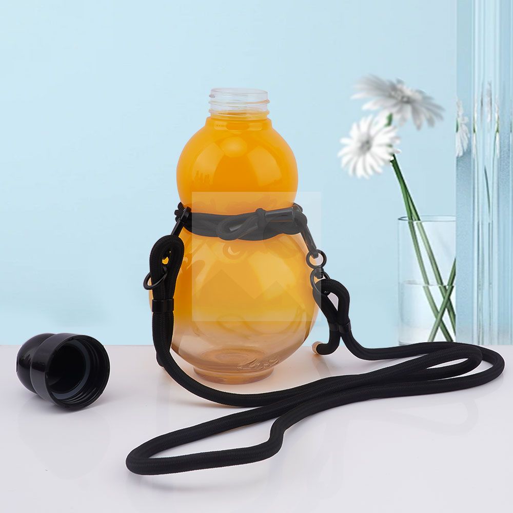 900ml gourd bottle Gourd shape water bottle color with portable rope reusable gourd tumbler ball cap leak-proof sports cup