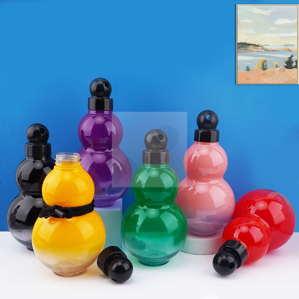 900ml gourd bottle Gourd shape water bottle color with portable rope reusable gourd tumbler ball cap leak-proof sports cup
