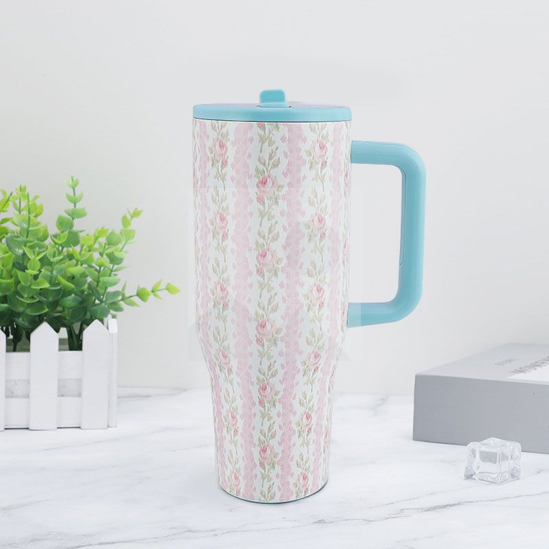 Custom 40 oz stainless steel tumbler Bottle Sport 304 stainless steel vacuum bottle thermos with handle